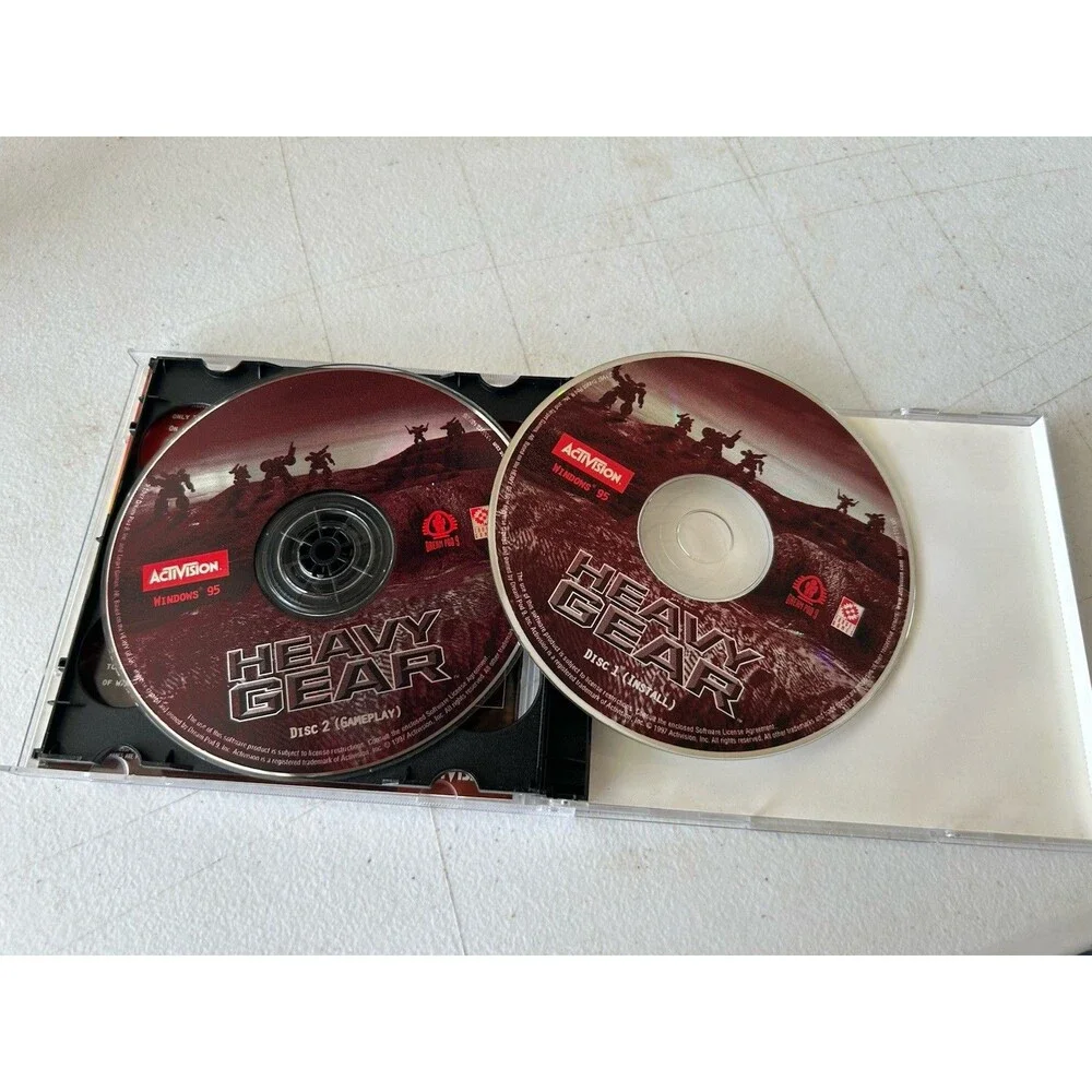 Heavy Gear PC CD-ROM 1997 Activision 2 Disc Complete Manual Windows 95 Vintage